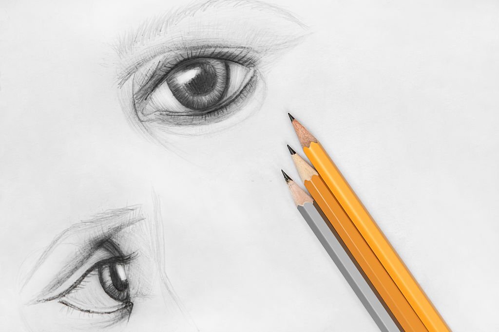 How To Sketch Eyes, Step by Step, Drawing Guide, by Dawn - DragoArt